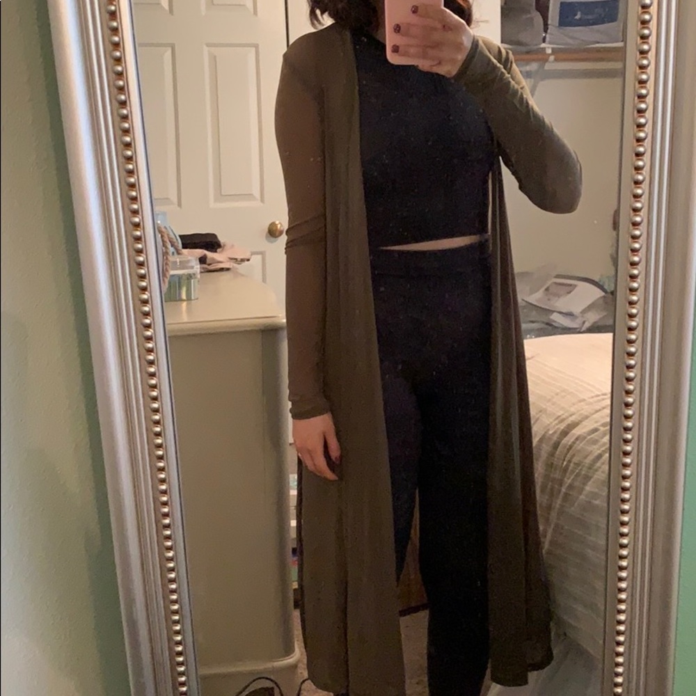 Olive green duster
